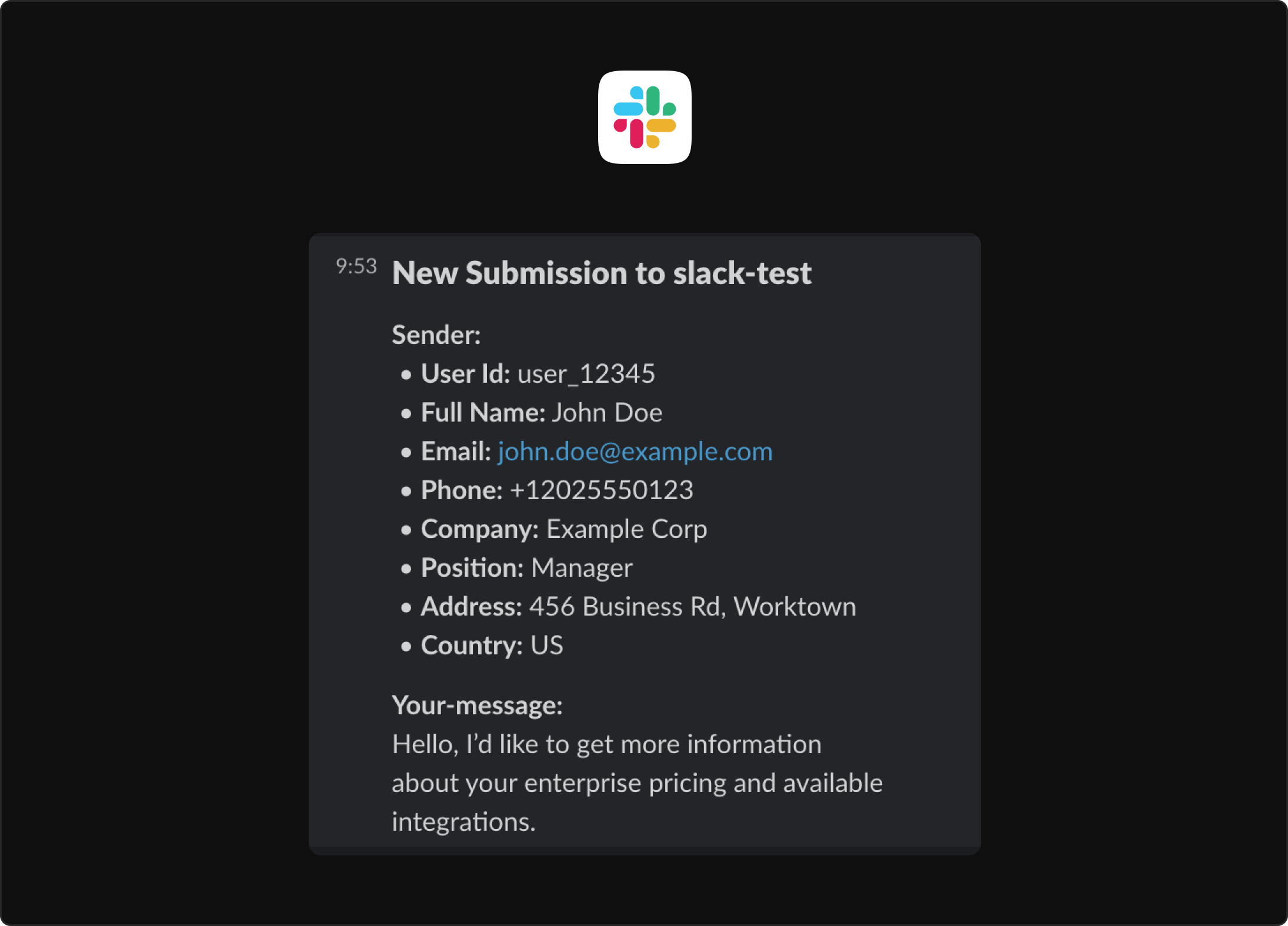 Forminit+Slack